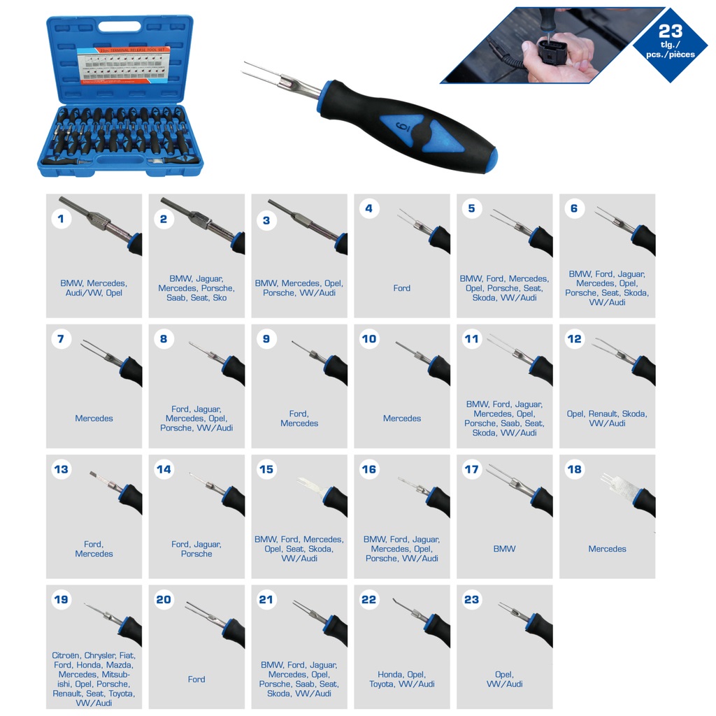 BRILLIANT TOOLS BT511100 - Set di Utensili di Sblocco 23 Pezzi Universale per Veicoli