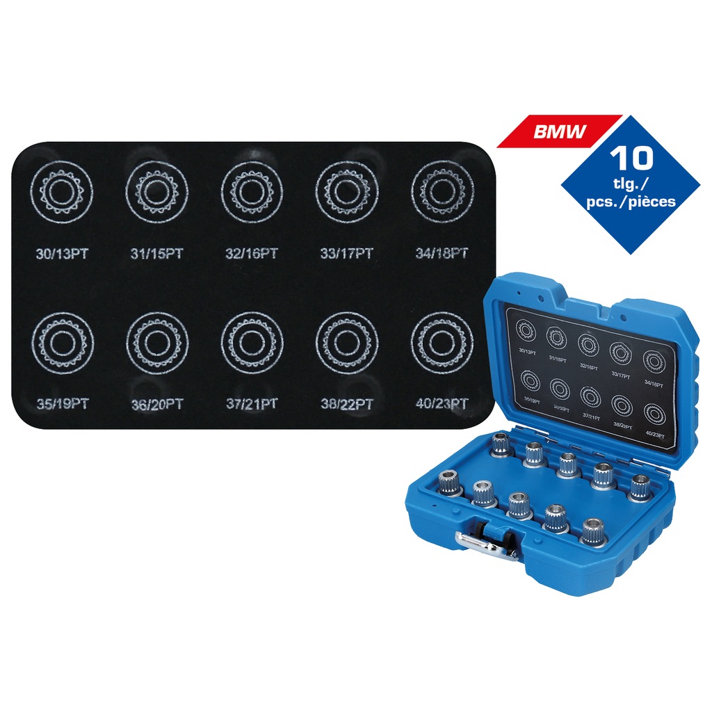 Brilliant Tools Set di Perni Antirrobo per BMW - 10 Pezzi con Profili per Smontaggio Dadi Ruota