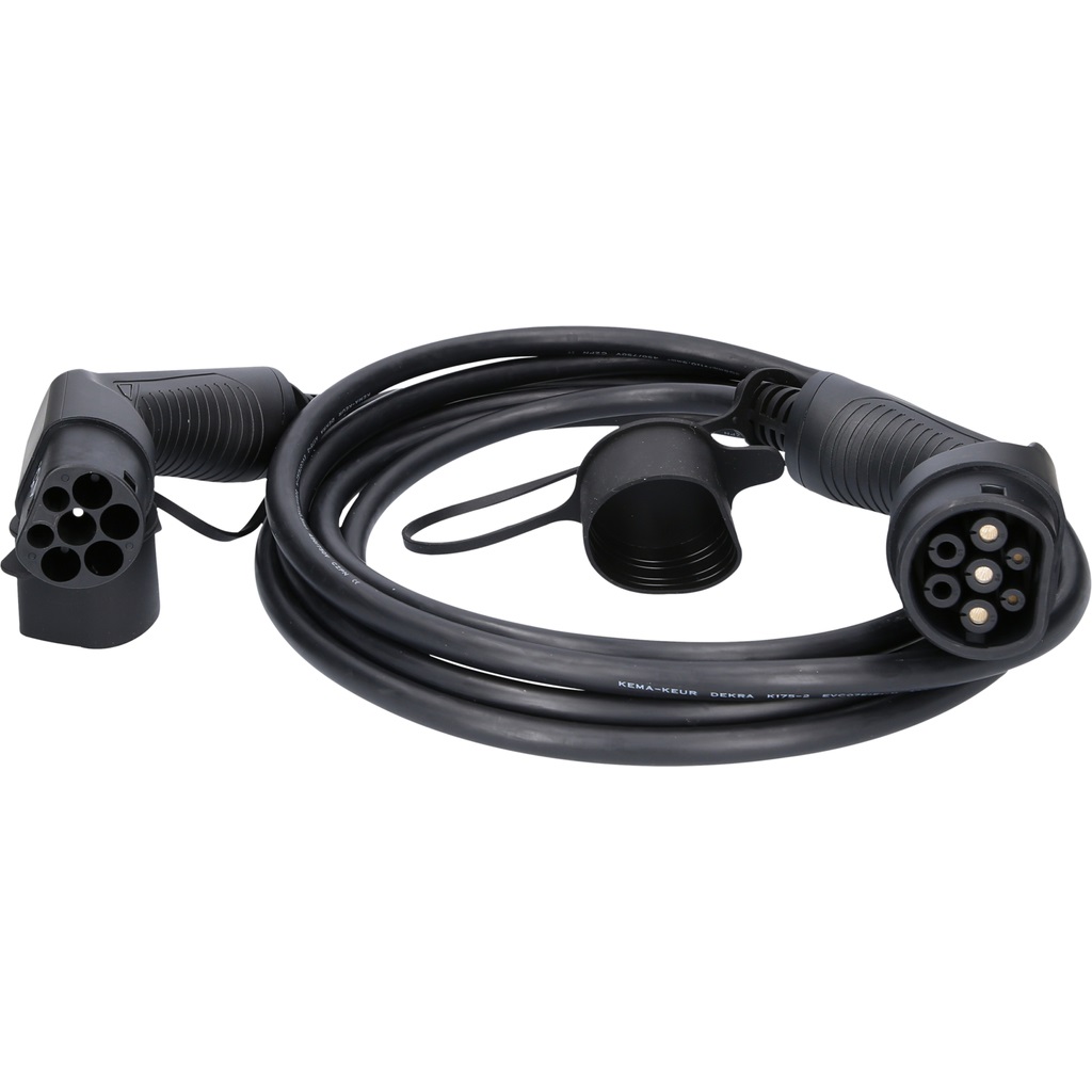 KS Tools 117.7150 Cavo di Ricarica per Veicoli Elettrici - Tipo 2, Monofase, 5 metri, Fino a 7,4 kW, 32 A, 230 V, Modalità 3