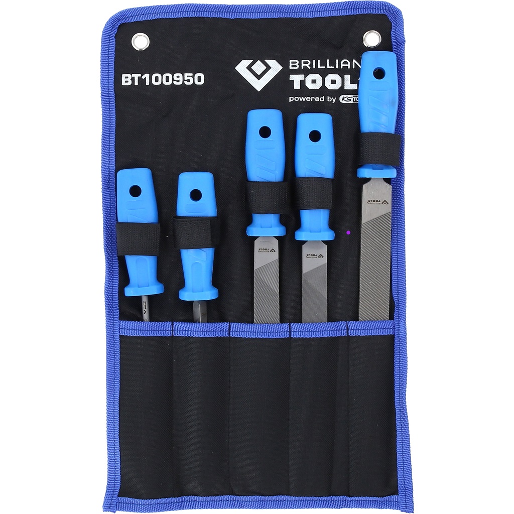 BRILLIANT TOOLS - Set di 5 Lime di Alta Qualità per Fai-da-Te e Meccanica