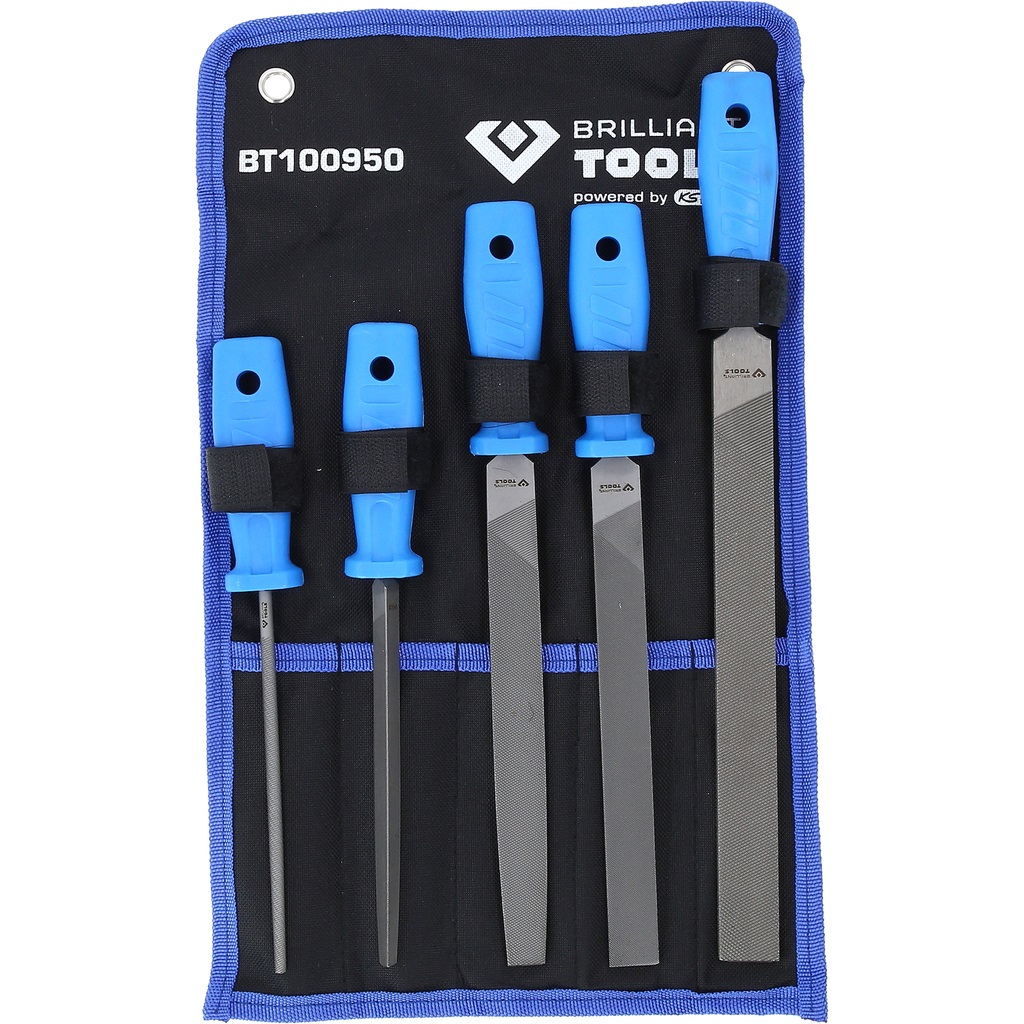 BRILLIANT TOOLS - Set di 5 Lime di Alta Qualità per Fai-da-Te e Meccanica