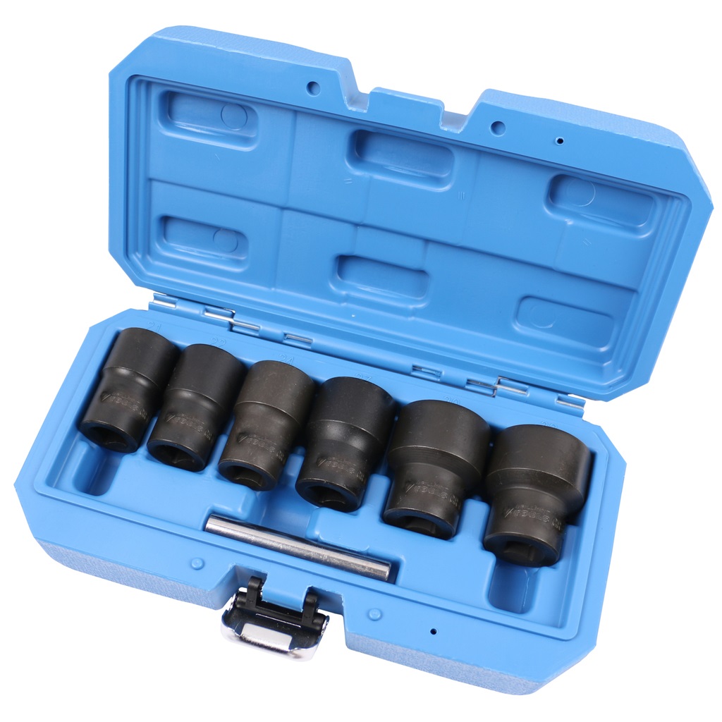 KS TOOLS Set di bussole BT026005 - 7 pezzi, dimensioni 21-32mm, qualità per fai-da-te