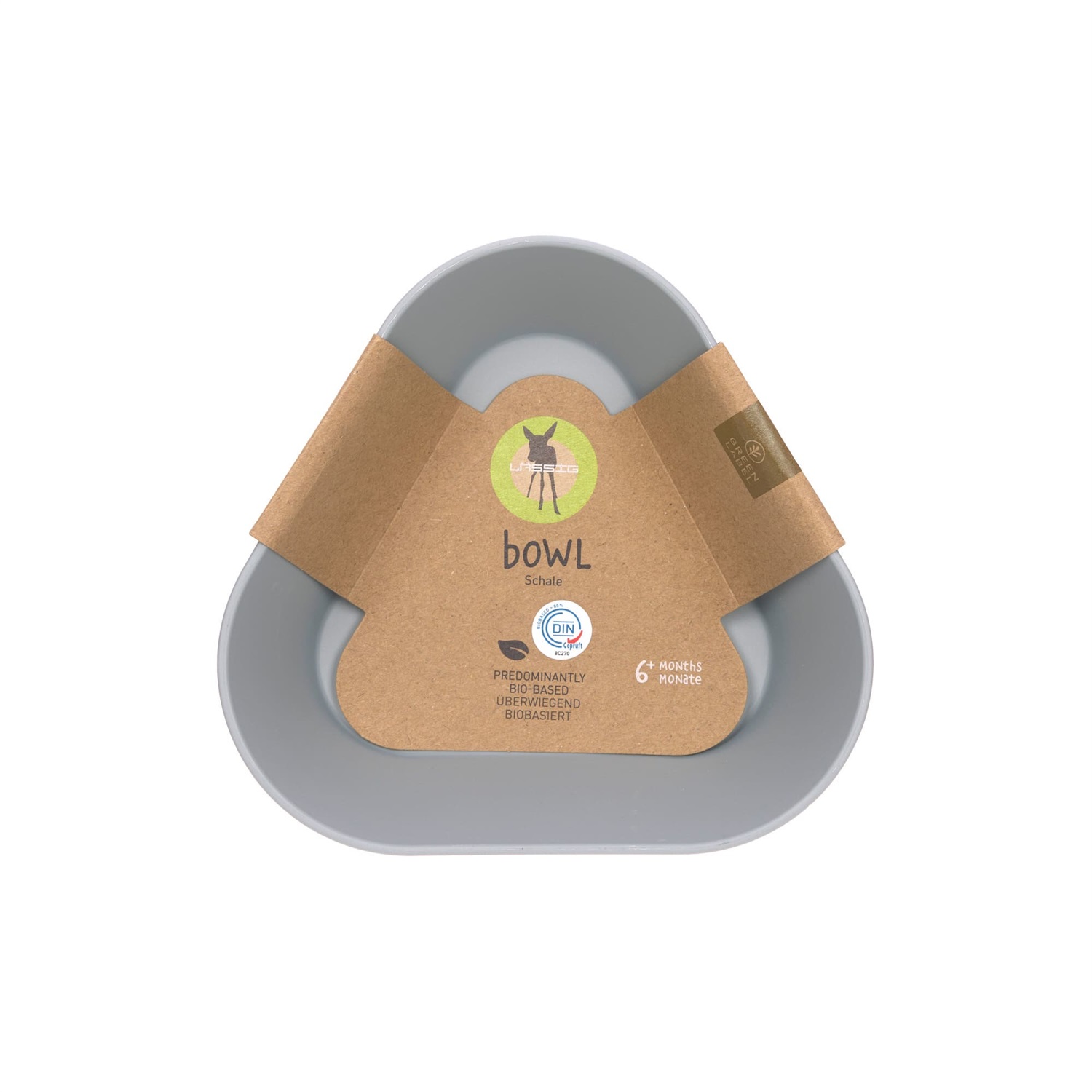 LÄSSIG Ciotola per bambini Geo in biocomposito - design geometrico elegante, senza melamina e BPA, lavabile in lavastoviglie