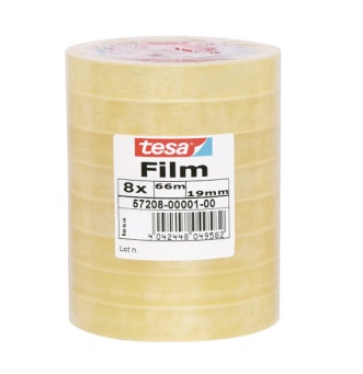TESA Nastro adesivo Tesafilm® Standard Trasparente 19 mm x 66 m - Confezione da 8 Rotoli