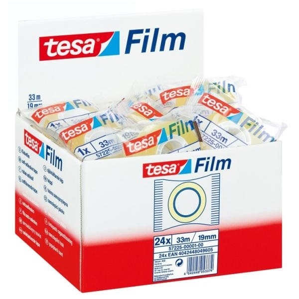 Tesa Nastro adesivo Tesafilm® standard Trasparente 19 mm x 33 m - Multiuso per Casa e Ufficio