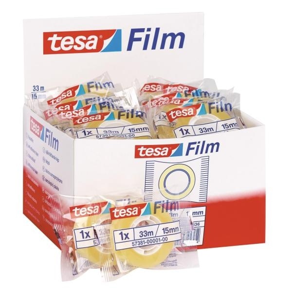 Tesa Nastro adesivo Tesafilm® standard Trasparente 15 mm x 33 m - Multiuso, Buona Adesività, Elevata Resistenza all'Invecchiamento