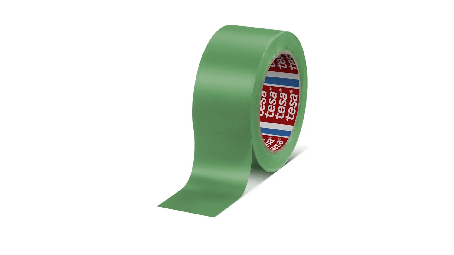 Tesa Nastro per Segnalazioni in PVC tesaflex® 60760 - 50mm x 33m, Verde, Rivestito in Gomma Resina