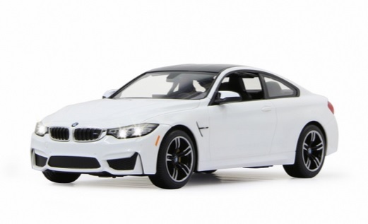 JAMARA BMW M4 Coupe 1:14 Bianco - Modello Giocattolo con Interni Simili all'Originale, 40 MHz