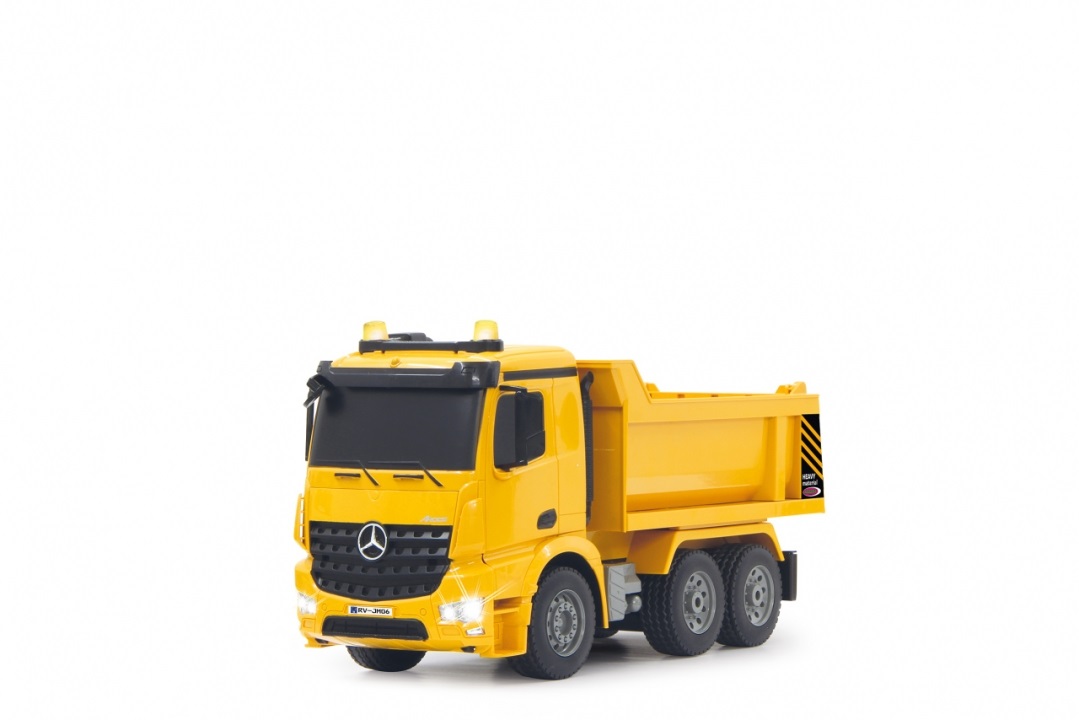 Jamara Mercedes Arocs Vagonetto Radiocomandato Scala 1:20 2,4Ghz Giallo