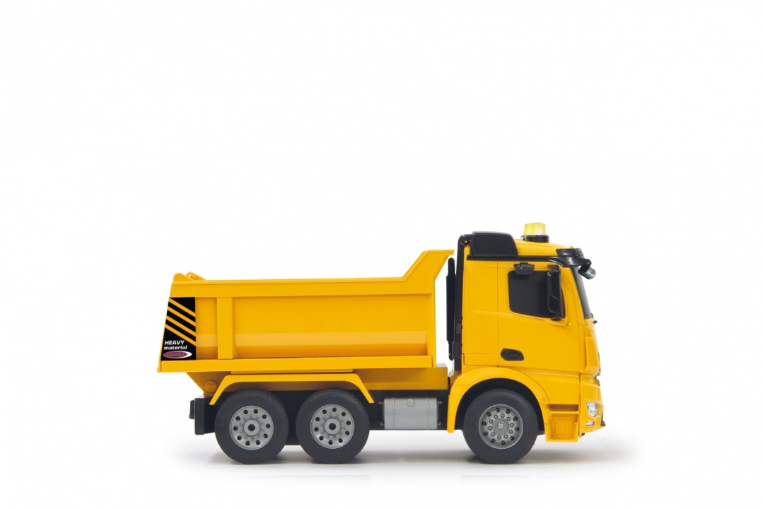 Jamara Mercedes Arocs Vagonetto Radiocomandato Scala 1:20 2,4Ghz Giallo