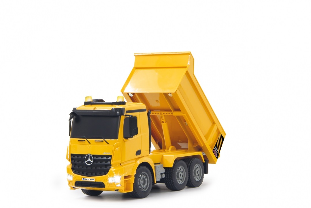 Jamara Mercedes Arocs Vagonetto Radiocomandato Scala 1:20 2,4Ghz Giallo