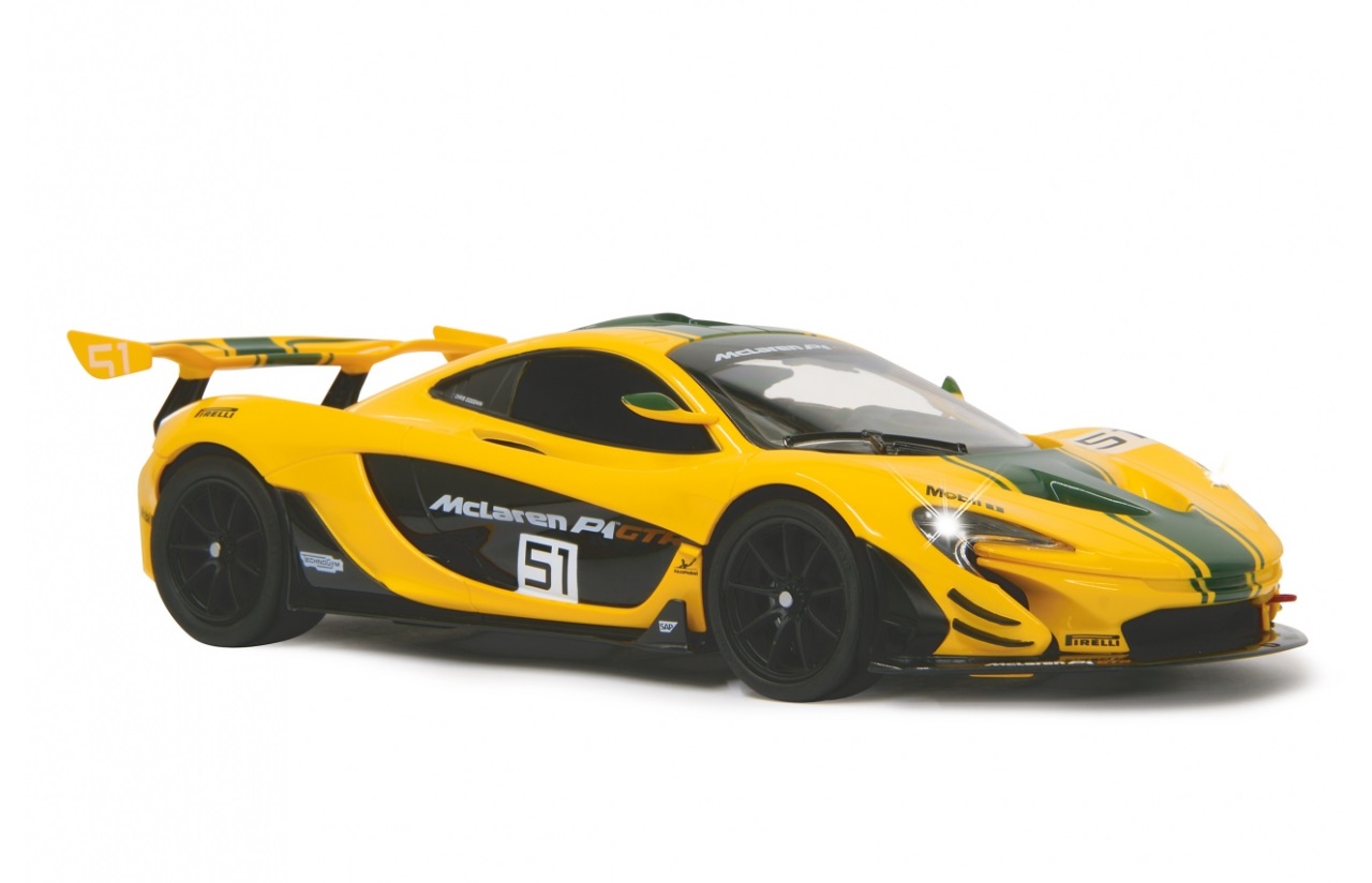 Jamara McLaren P1 GTR 1:14 Giallo - Veicolo Radiocomandato 2.4 GHz con Funzioni Avanti/Dietro e Direzione