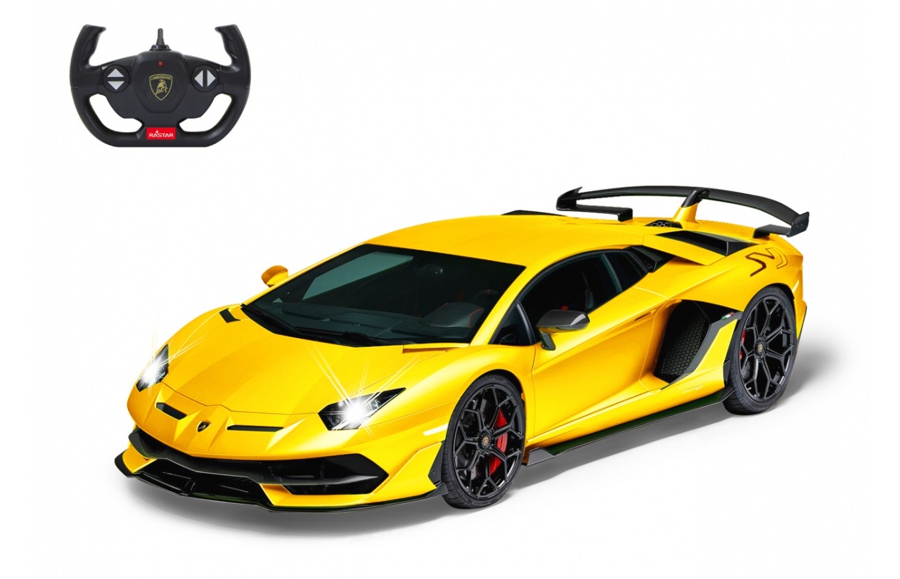 Jamara Lamborghini Aventador SVJ 1:14 Giallo Radiocomandato (RC) con Licenza Ufficiale - Frequenza 2,4 GHz