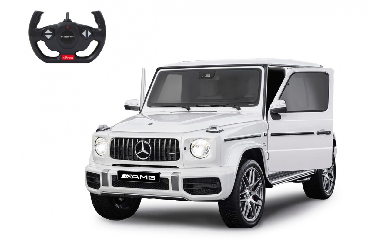 Jamara Mercedes-AMG G63 Modellino Radiocomandato 1:14 Bianco 2,4 GHz - Licenza Ufficiale, Fino a 1 Ora di Guida, Velocità di 11 km/h