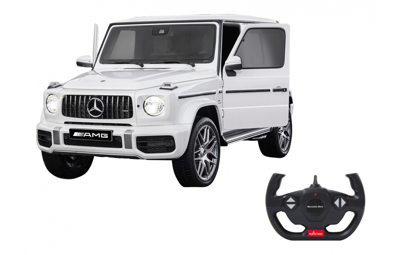 Jamara Mercedes-AMG G63 Modellino Radiocomandato 1:14 Bianco 2,4 GHz - Licenza Ufficiale, Fino a 1 Ora di Guida, Velocità di 11 km/h
