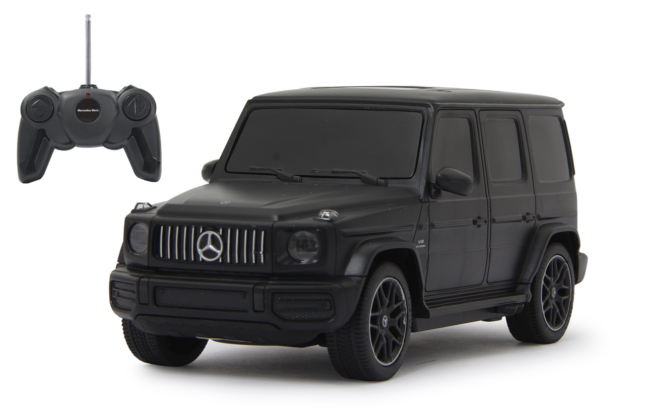Jamara Mercedes-Benz AMG G63 Modellino Radiocomandato 1:24 - Licenza Ufficiale, Autonomia Fino a 1 Ora, Velocità 9 km/h, Colore Nero