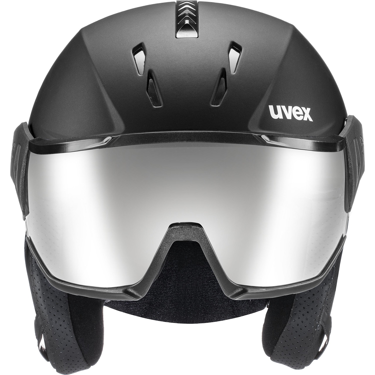 Uvex Instinct Visor Casco da Sci Unisex Nero Opaco con Visiera, Taglia 59-61 cm, Regolazione Dimensioni e Protezione Ottimale
