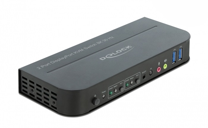 DeLOCK 11482 Switch KVM DisplayPort 1.4 8K Ultra HD 30 Hz con USB 3.0 e Supporto Audio