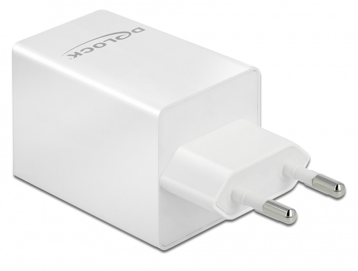 DeLOCK Caricatore USB 48W con 2 porte (USB Type-C PD 3.0 e USB Type-A) - Carica rapida - Bianco