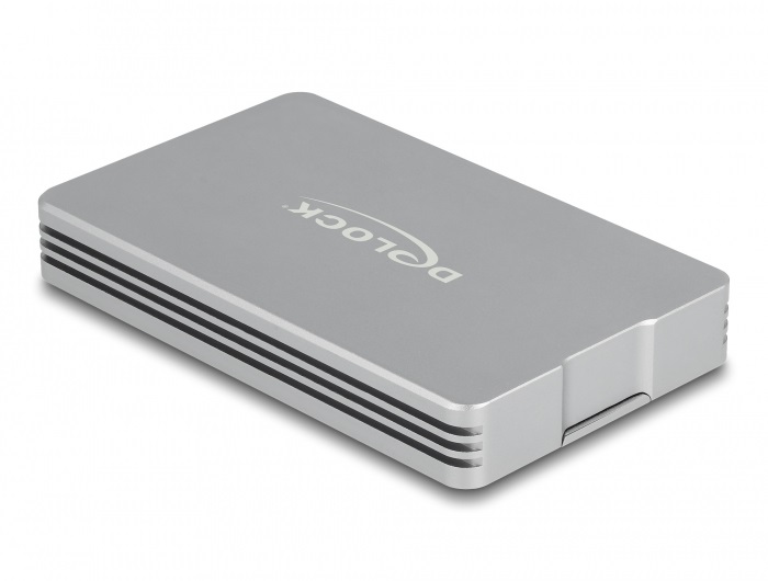 DeLOCK Box Esterno SSD Argento M.2 - Involucro USB4 40 Gbps per 1 Dispositivo