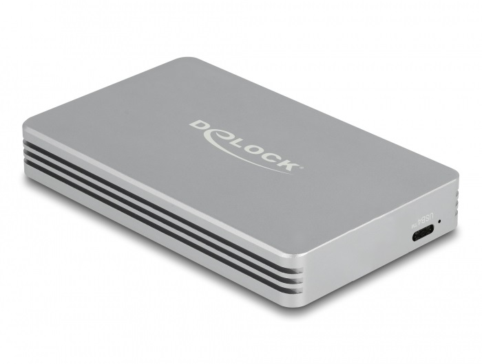 DeLOCK Box Esterno SSD Argento M.2 - Involucro USB4 40 Gbps per 1 Dispositivo