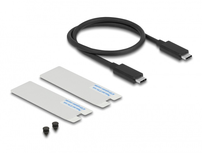 DeLOCK Box Esterno SSD Argento M.2 - Involucro USB4 40 Gbps per 1 Dispositivo