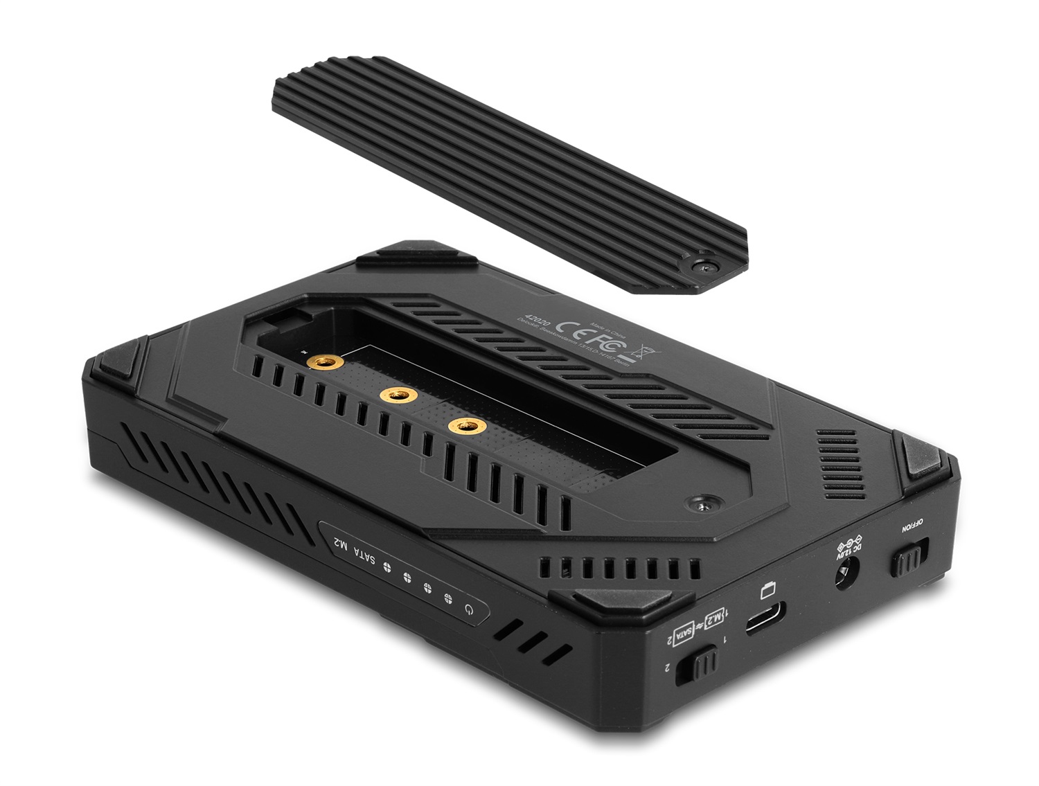 DeLOCK Custodia Esterno USB Type-C per SSD M.2 NVMe e HDD SATA da 2,5