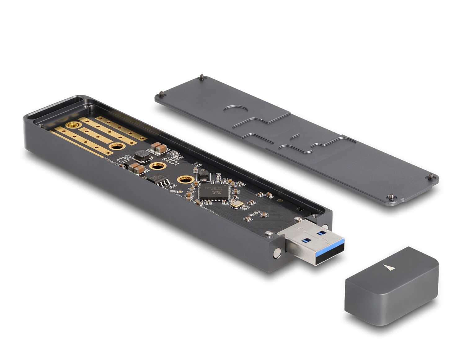 Delock Contenitore Esterno per SSD M.2 NVMe PCIe e SATA con USB 10 Gbps Type-A