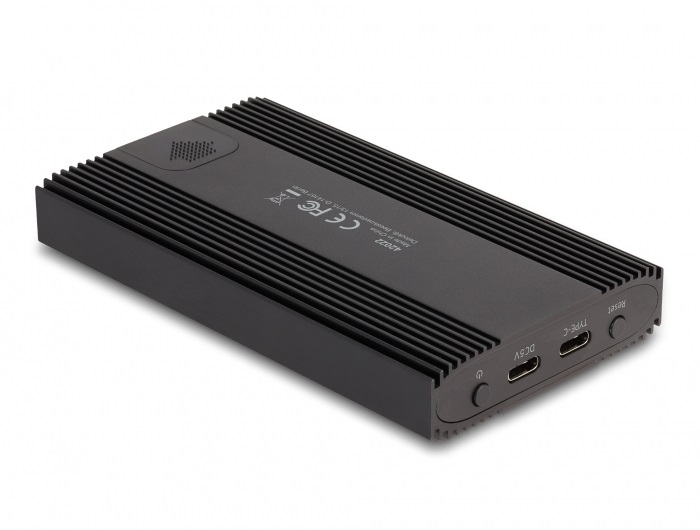 DeLOCK 42022 - Contenitore esterno SSD M.2 NVMe PCIe USB Type-C 20 Gbps, Nero