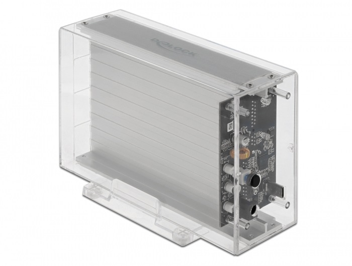 Delock Custodia Trasparente per HDD/SSD 2.5/3.5