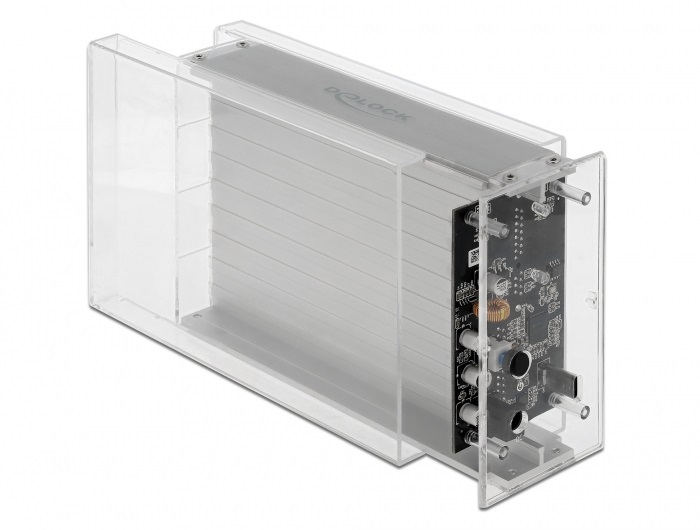 Delock Custodia Trasparente per HDD/SSD 2.5/3.5