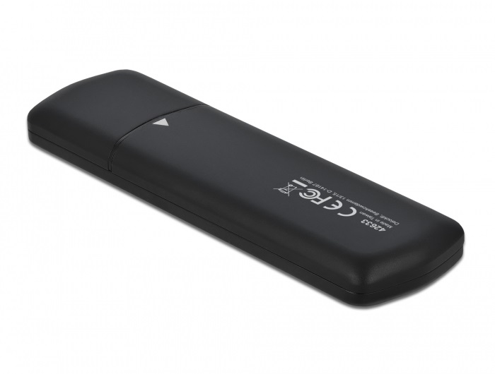 DeLOCK Custodia esterna USB Type-C per M.2 NVMe PCIe e SATA SSD - Installazione senza attrezzi, 10 Gbit/s, Nero