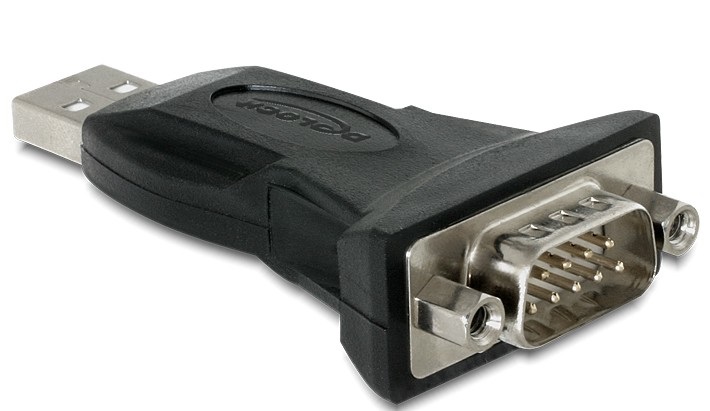 DeLOCK Adattatore USB 2.0 a Seriale DB9 - Modello 61460, 0,8m, Nero