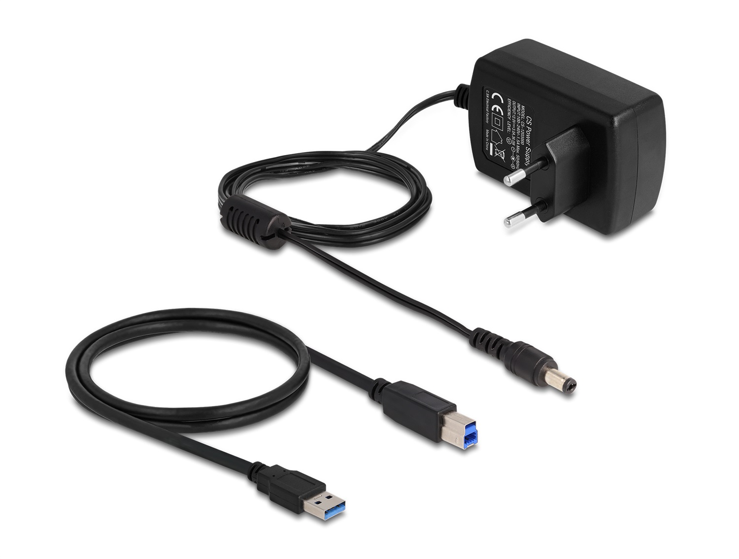 DeLOCK Doppia Docking Station USB per 2 HDD/SSD SATA - Funzione di Clonazione e Cancellazione, Nero