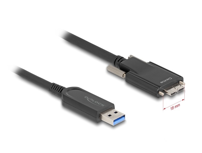 DeLOCK Cavo USB 3.2 Gen 2 da 7,5 m con connettori USB A e Micro-USB B - Nero