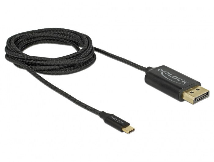 DeLOCK 83710 cavo e adattatore video 2 m USB tipo-C DisplayPort Nero