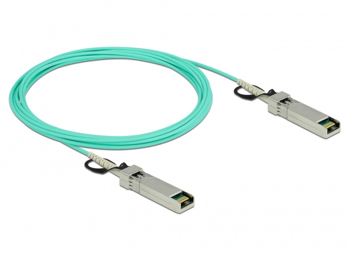 DeLOCK Cavo Ottico Attivo QSFP a 4 x SFP 5 m - Colore Acqua