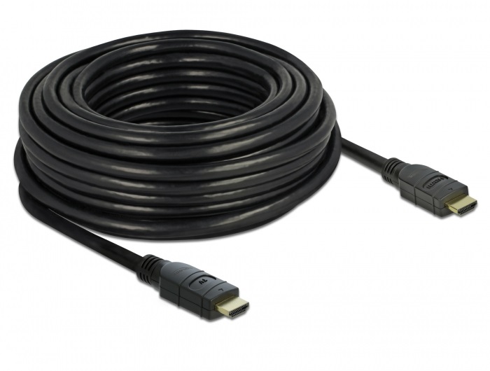 DeLOCK 85285 Cavo HDMI 15 m Tipo A Standard Nero - Compatibile 3D, 18 Gbit/s