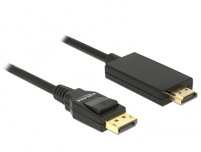 DeLOCK 85317 Cavo e Adattatore Video 2 m DisplayPort a HDMI Nero