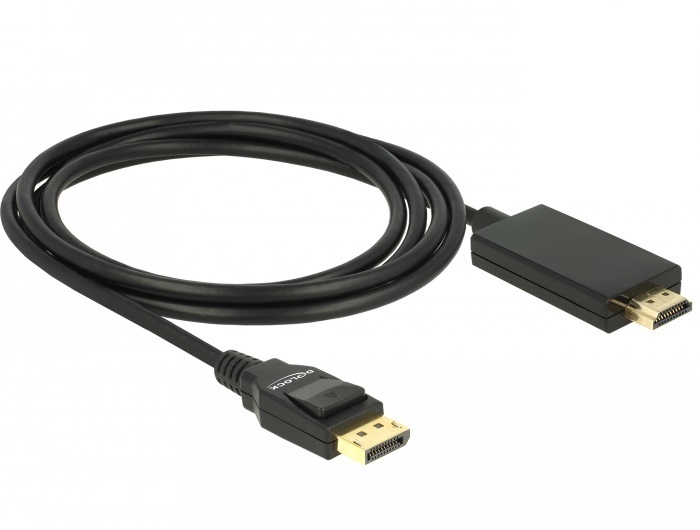 DeLOCK 85317 Cavo e Adattatore Video 2 m DisplayPort a HDMI Nero