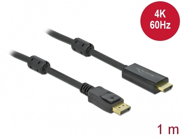 DeLOCK DisplayPort attivo 1.2 a cavo per HDMI 4K 60 Hz da 1 m