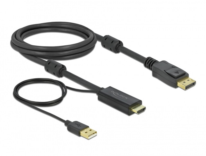DeLOCK Cavo da HDMI a DisplayPort 4K 30 Hz 2 m