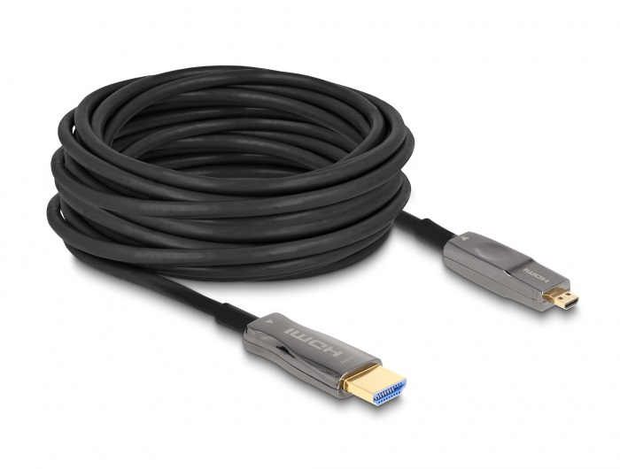 DeLOCK Cavo HDMI attivo 5 in 1 8K 60 Hz 10 m con connettori HDMI Tipo A e Tipo D