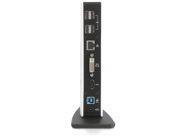 DeLOCK 87568 Replicatore di Porte e Docking Station USB 3.0 per Laptop e Notebook - Cablato, Nero e Bianco, con HDMI, DVI, RJ45 e Audio