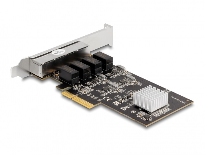 DeLOCK Scheda PCI Express x4 con 4 x RJ45 Gigabit LAN e chipset Realtek RTL8111