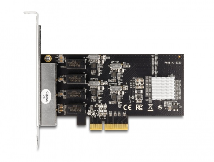 DeLOCK Scheda PCI Express x4 con 4 x RJ45 Gigabit LAN e chipset Realtek RTL8111