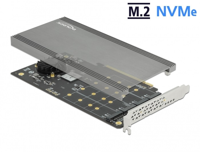 DeLOCK 89044 Scheda PCI Express x16 per 4 x NVMe M.2 chiave M Interna