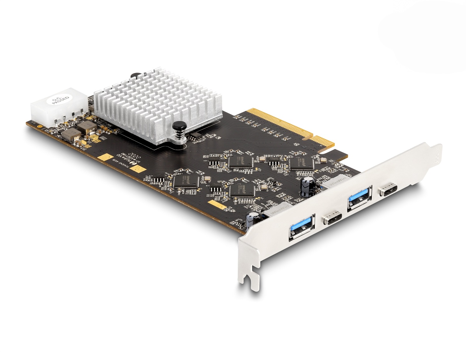 DeLOCK Scheda PCI Express x8 con 2 USB Type-C e 10 USB Tipo-A, Velocità 20 Gbps