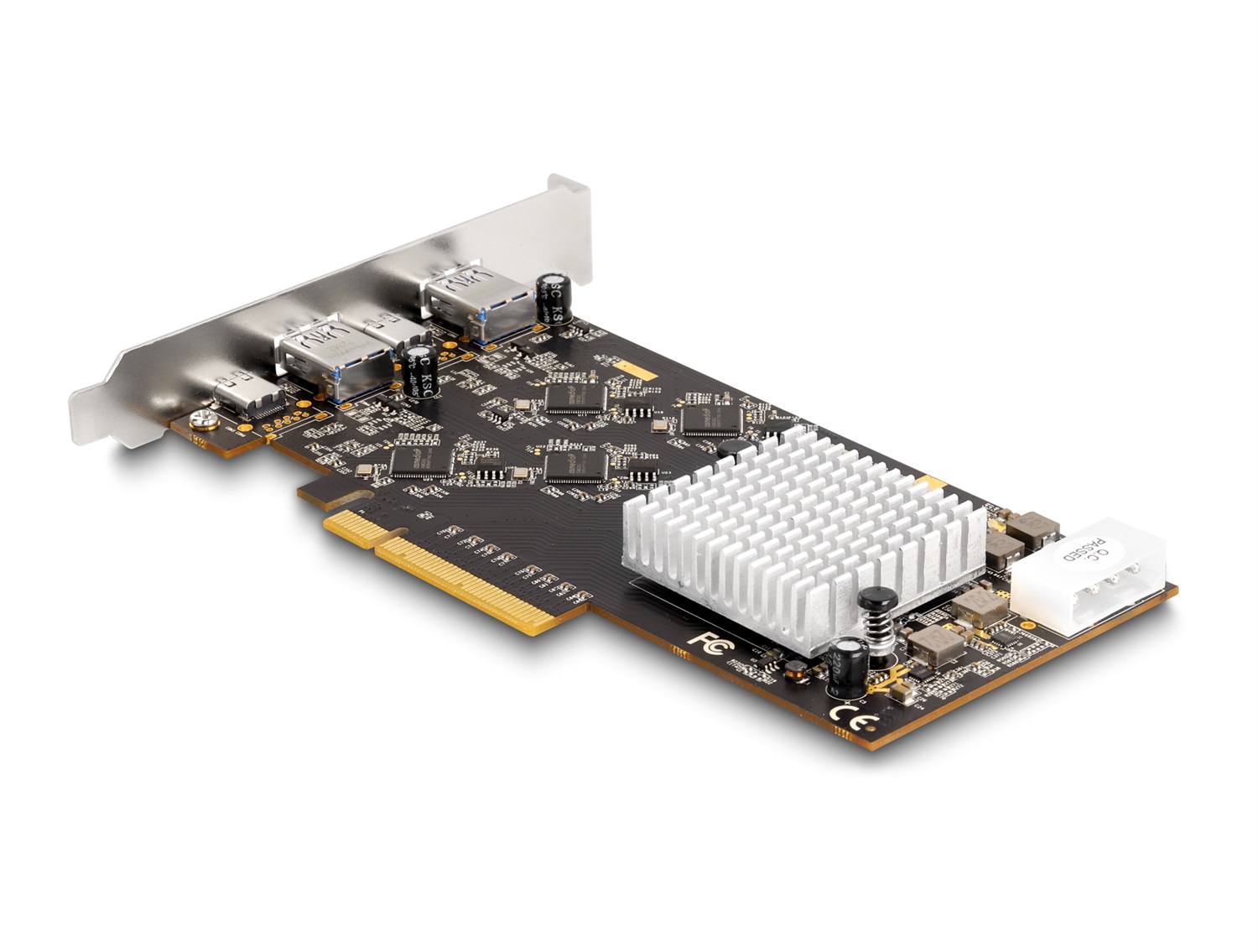 DeLOCK Scheda PCI Express x8 con 2 USB Type-C e 10 USB Tipo-A, Velocità 20 Gbps