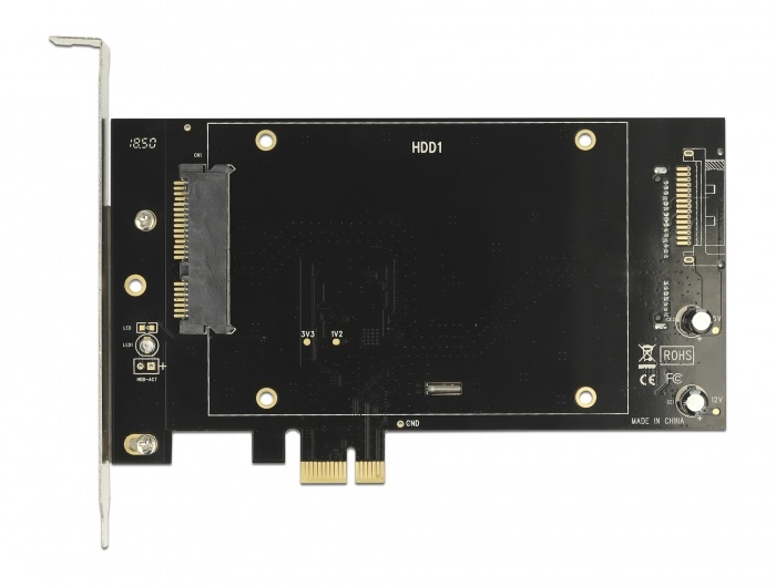 DeLOCK 90349 Scheda di Interfaccia e Adattatore PCI Express x1 per 2 x SATA HDD/SSD